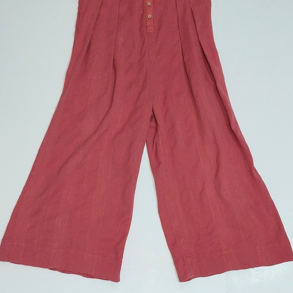 FREE PEOPLE Coral Current Obsession Oversized Jumpsuit With Pockets, Size XS - Picture 5 of 13